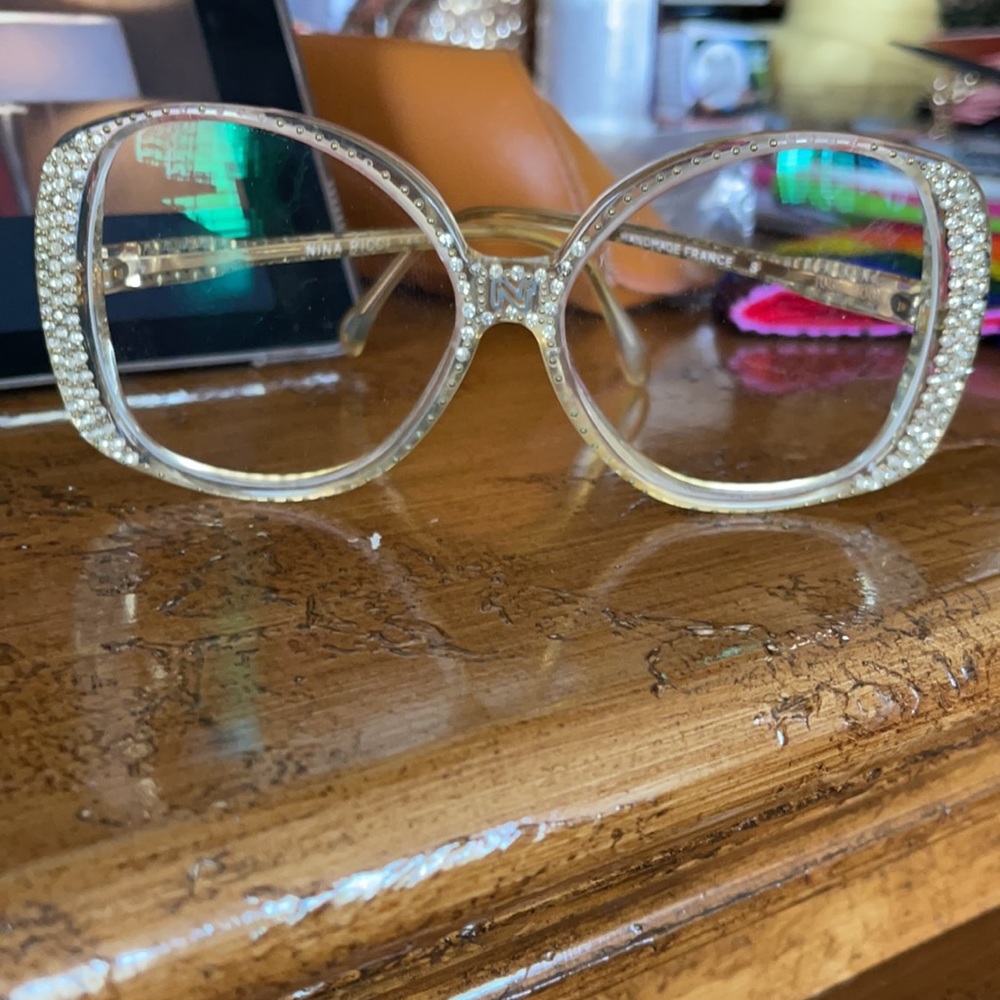 Vintage Nina Ricci rhinestone glasses!
